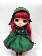 画像1: ミディブライス相当サイズ『クラシカルロリィタDark greenワンピース&ヘッドドレスセット』 (1)