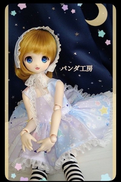 画像5: パンダ工房様製作『夢カワドリームドレス(ヘッドドレス付き)』MSDやMDDサイズ (5)
