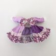 画像3: jurie様製作オビツ11ねんどろいどどーるアンティーユ共用サイズ ワンピースドレス『紫』フラワープリント (3)