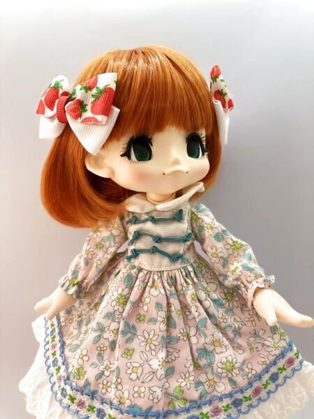 画像6: 『 おリボン型いちご白クリップセット 』ブライス~等身大ドールサイズ (6)