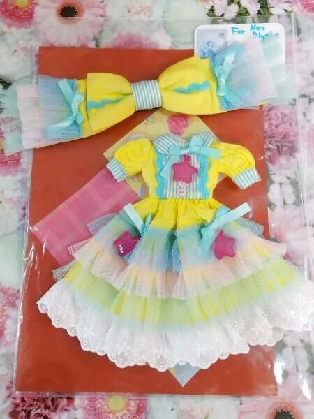 画像3: ネオブライスサイズ『FancySodaワンピース』(ロリィタワンピースとヘッドドレスのセット) (3)