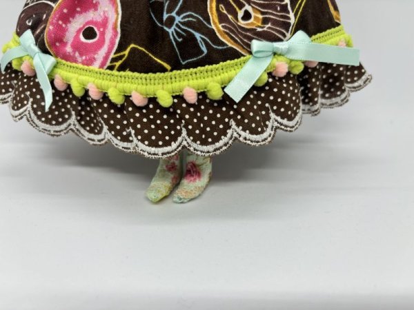 画像3: ネオブライス リカちゃん兼用サイズ『薔薇ソックス・ライトグリーン』 (3)