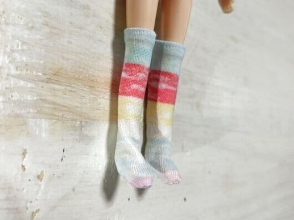 画像3: ミディブライスサイズ『カラフルボーダーソックス』 (3)