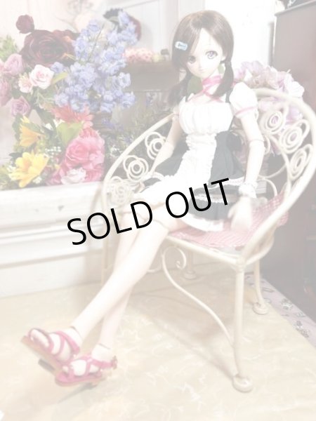 画像8: gohongi様制作　DDサイズ　サンダル【 ワインレッド×キラキラストーン 】 (8)