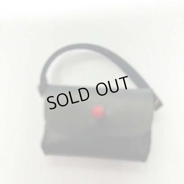 画像2: 1/6ドールサイズバッグ『 黒レザーハンドバッグ』 (2)