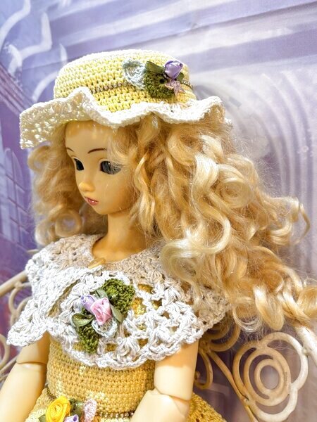 画像3: 【SALE!】『SDサイズyellowレース編みワンピースセット』 (3)