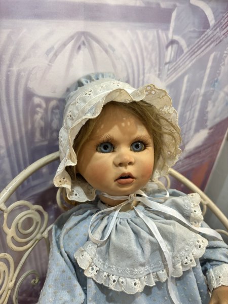 画像3: ビスクドールBaby水玉ベビー服　ドイツ　シュミット　ヴィンテージ34cm (3)