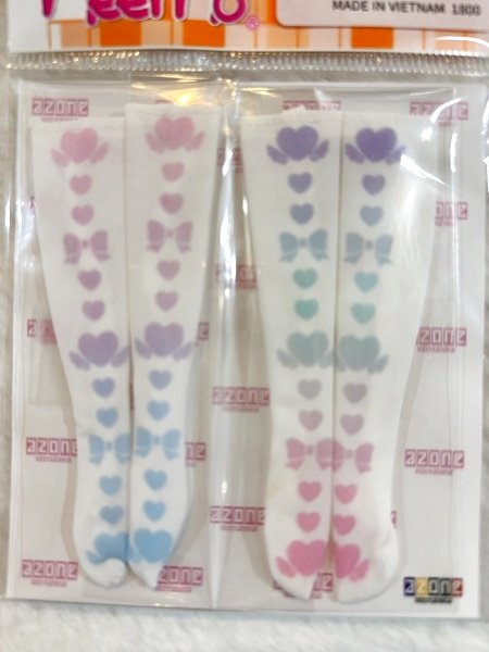 画像2: PNSプリントニーハイソックスset〜エンジェルハート〜Sサイズ　ゆめかわ (2)
