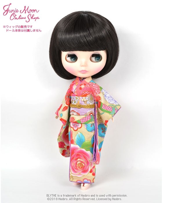 Blythe公式wig ネオブライス用 オリジナルスーパーデラックスウィッグ 内巻きボブ レトロブラック N S Doll Cafe