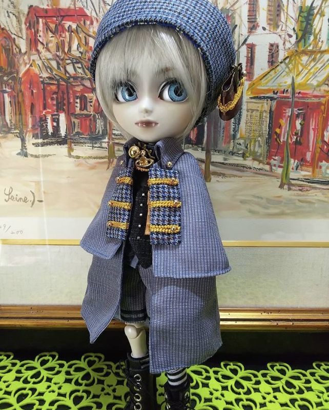 はっぴーしょっぷ様 制作 グルーヴドール イスルサイズ 外套とベレー帽 ジレ 腕章 パンツの 5点セット N S Doll Cafe はっぴーしょっぷ様 制作 グルーヴドール イスルサイズ 外套とベレー帽 ジレ 腕章 パンツの 5点セット N S Doll Cafe