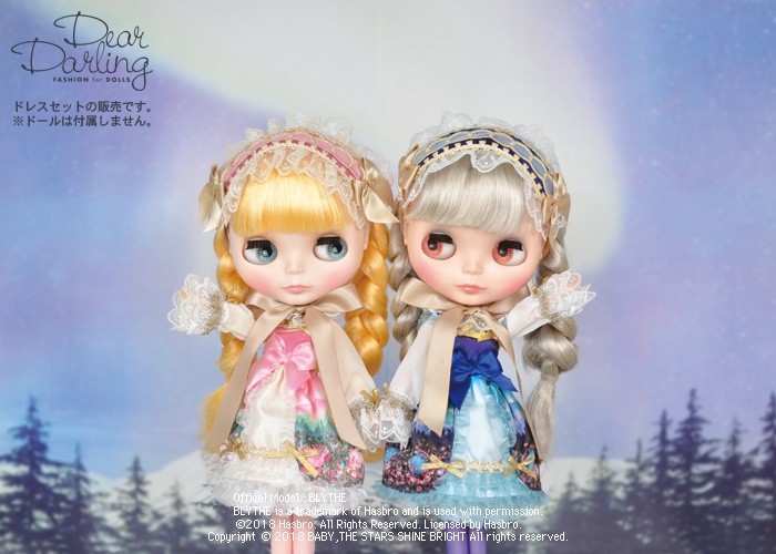 Blythe公式ドリーウェア ネオブライスサイズ 22ｃｍドール服 Aurora 月夜の森のsoiree ブルー N S Doll Cafe